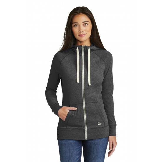 New Era Ladies Sueded Cotton Blend Full-Zip Hoodie. LNEA122 New Era Ladies Sueded Cotton Blend Full-Zip Hoodie. LNEA122