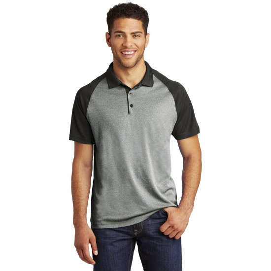 Sport-Tek PosiCharge RacerMesh Raglan Heather Block Polo. ST641 Sport-Tek PosiCharge RacerMesh Raglan Heather Block Polo. ST641