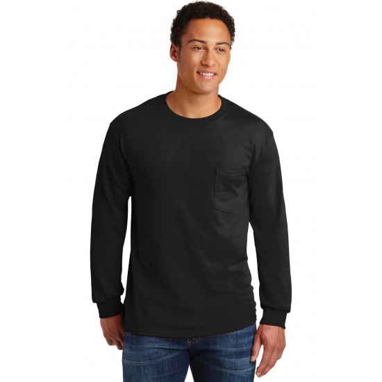 Gildan - Ultra Cotton 100% Cotton Long Sleeve T-Shirt with Pocket. 2410 Gildan - Ultra Cotton 100% Cotton Long Sleeve T-Shirt with Pocket. 2410