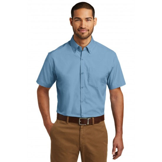 Port Authority Short Sleeve Carefree Poplin Shirt. W101 Port Authority Short Sleeve Carefree Poplin Shirt. W101