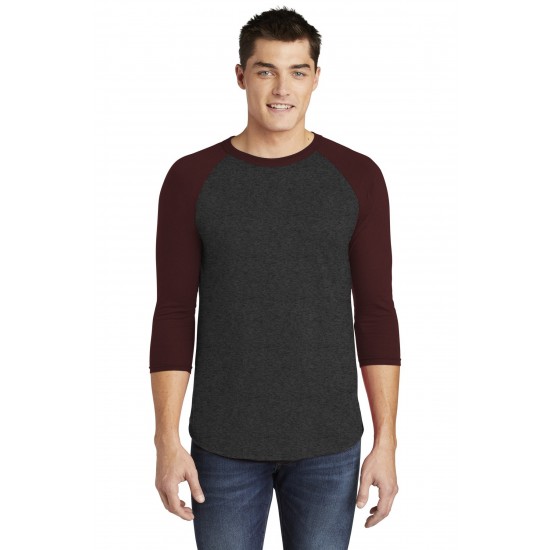 American Apparel - Poly-Cotton 3/4-Sleeve Longline Raglan T-Shirt - BB453W Longline Raglan T-Shirt