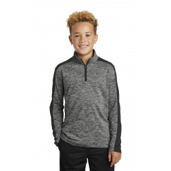 Sport-Tek   Youth PosiCharge   Electric Heather Colorblock 1/4-Zip Pullover. YST397
