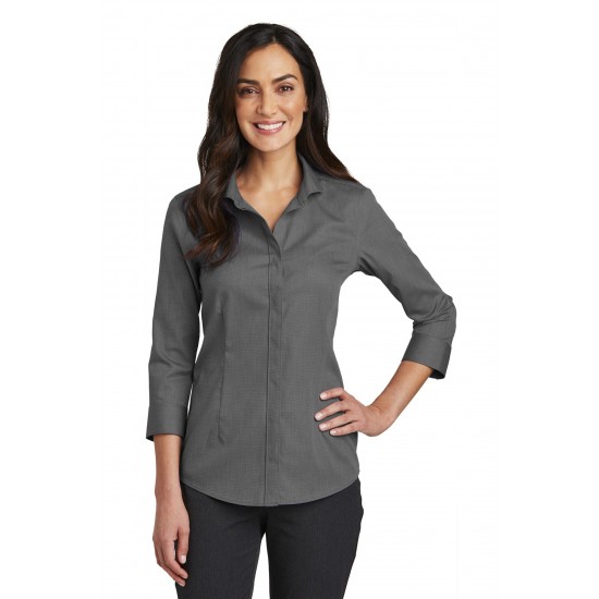 Red House Ladies 3/4-Sleeve Nailhead Non-Iron Shirt. RH690 Red House Ladies 3/4-Sleeve Nailhead Non-Iron Shirt. RH690