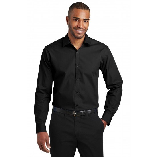 Port Authority   Slim Fit Carefree Poplin Shirt. W103