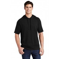Sport-Tek   PosiCharge   Tri-Blend Wicking Fleece Short Sleeve Hooded Pullover ST297