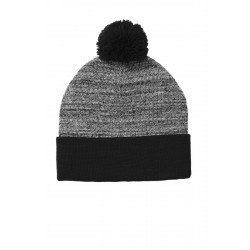 Sport-Tek   Heather Pom Pom Beanie STC41