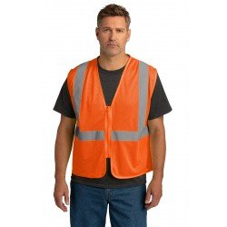 CornerStone - ANSI 107 Class 2 Economy Mesh Zippered Vest - CSV101 CornerStone - ANSI 107 Class 2 Economy Mesh Zippered Vest - CSV101