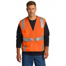 CornerStone - ANSI 107 Class 2 Mesh Six-Pocket Zippered Vest - CSV104