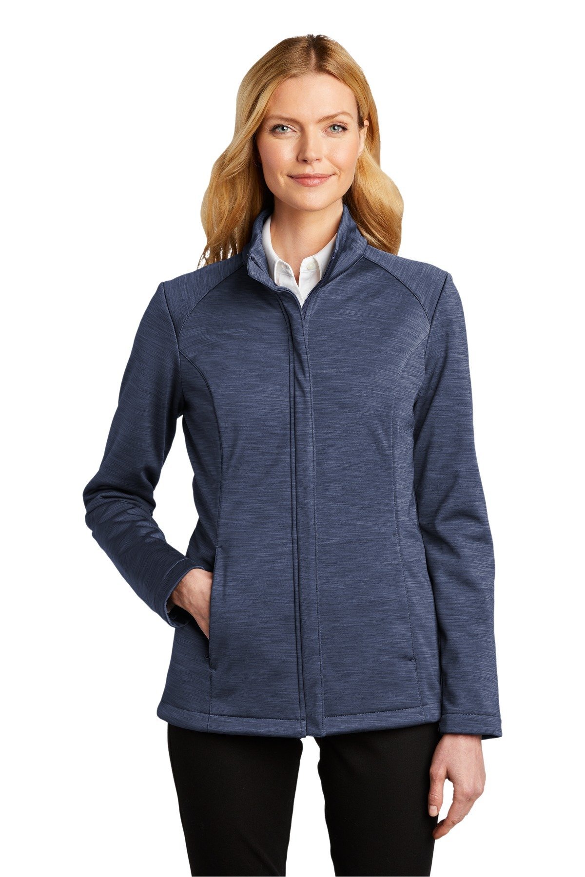 ladies navy soft shell jacket