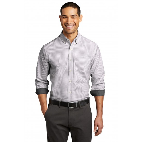 Port Authority SuperPro & Oxford Stripe Shirt. W657 Port Authority SuperPro & Oxford Stripe Shirt. W657