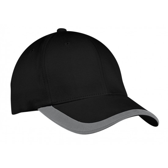 Port Authority Contrast Stripe Sandwich Bill Cap. C867 Port Authority Contrast Stripe Sandwich Bill Cap. C867