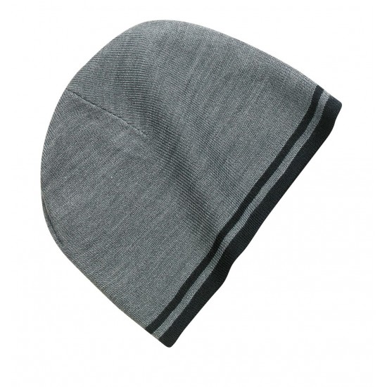 Port & Company Fine Knit Skull Cap with Stripes. CP93 Port & Company Fine Knit Skull Cap with Stripes. CP93