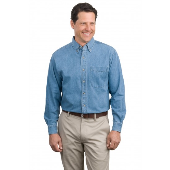 Port Authority Long Sleeve Denim Shirt. S600 Port Authority Long Sleeve Denim Shirt. S600