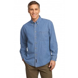 Port & Company  - Long Sleeve Value Denim Shirt. SP10